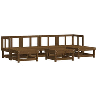 Thumbnail for 7-tlg. Garten-Lounge-Set mit Kissen Honigbraun Massivholz