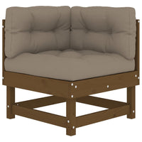 Thumbnail for 7-tlg. Garten-Lounge-Set mit Kissen Honigbraun Massivholz
