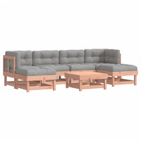 Thumbnail for 7-tlg. Garten-Lounge-Set mit Kissen Massivholz Douglasie