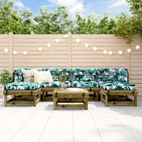 Thumbnail for 7-tlg. Garten-Lounge-Set mit Kissen Imprägniertes Kiefernholz