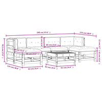 Thumbnail for 7-tlg. Garten-Lounge-Set mit Kissen Imprägniertes Kiefernholz