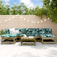 Thumbnail for 7-tlg. Garten-Lounge-Set mit Kissen Imprägniertes Kiefernholz