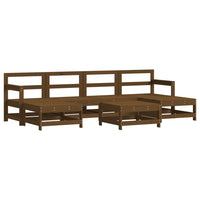 Thumbnail for 7-tlg. Garten-Lounge-Set mit Kissen Honigbraun Massivholz
