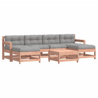 Thumbnail for 7-tlg. Garten-Lounge-Set mit Kissen Massivholz Douglasie