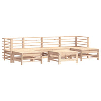 Thumbnail for 7-tlg. Garten-Lounge-Set mit Kissen Massivholz