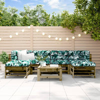 Thumbnail for 7-tlg. Garten-Lounge-Set mit Kissen Imprägniertes Kiefernholz