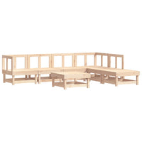 Thumbnail for 7-tlg. Garten-Lounge-Set mit Kissen Massivholz