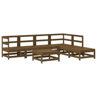 Thumbnail for 7-tlg. Garten-Lounge-Set mit Kissen Honigbraun Massivholz