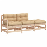 Thumbnail for 7-tlg. Garten-Lounge-Set mit Kissen Massivholz