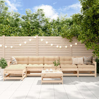 Thumbnail for 7-tlg. Garten-Lounge-Set mit Kissen Massivholz