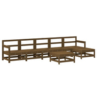 Thumbnail for 7-tlg. Garten-Lounge-Set mit Kissen Honigbraun Massivholz