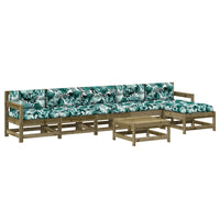 Thumbnail for 7-tlg. Garten-Lounge-Set mit Kissen Imprägniertes Kiefernholz