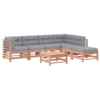 Thumbnail for 7-tlg. Garten-Lounge-Set mit Kissen Massivholz Douglasie