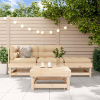 Thumbnail for 4-tlg. Garten-Lounge-Set mit Kissen Massivholz