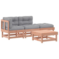 Thumbnail for 4-tlg. Garten-Lounge-Set mit Kissen Massivholz Douglasie