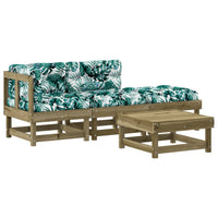 Thumbnail for 4-tlg. Garten-Lounge-Set mit Kissen Kiefernholz Imprägniert