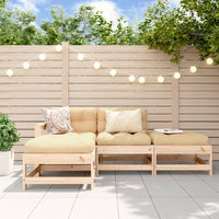 Thumbnail for 4-tlg. Garten-Lounge-Set mit Kissen Massivholz