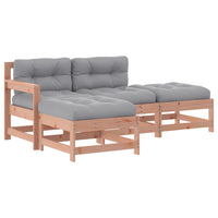 Thumbnail for 4-tlg. Garten-Lounge-Set mit Kissen Massivholz Douglasie