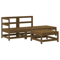 Thumbnail for 4-tlg. Garten-Lounge-Set mit Kissen Honigbraun Massivholz