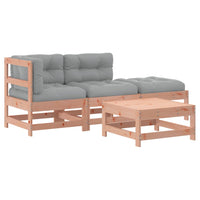 Thumbnail for 4-tlg. Garten-Lounge-Set mit Kissen Massivholz Douglasie
