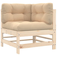 Thumbnail for 3-tlg. Garten-Lounge-Set mit Kissen Massivholz