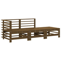 Thumbnail for 3-tlg. Garten-Lounge-Set mit Kissen Honigbraun Massivholz