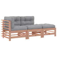 Thumbnail for 3-tlg. Garten-Lounge-Set mit Kissen Massivholz Douglasie
