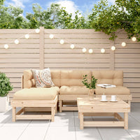 Thumbnail for 5-tlg. Garten-Lounge-Set mit Kissen Massivholz