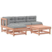 Thumbnail for 5-tlg. Garten-Lounge-Set mit Kissen Massivholz Douglasie
