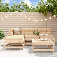 Thumbnail for 5-tlg. Garten-Lounge-Set mit Kissen Massivholz