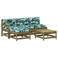 Thumbnail for 5-tlg. Garten-Lounge-Set mit Kissen Imprägniertes Kiefernholz