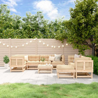 Thumbnail for 10-tlg. Garten-Lounge-Set mit Kissen Massivholz