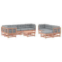 Thumbnail for 10-tlg. Garten-Lounge-Set mit Kissen Massivholz Douglasie