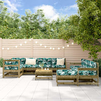 Thumbnail for 10-tlg. Garten-Lounge-Set mit Kissen Kiefernholz Imprägniert