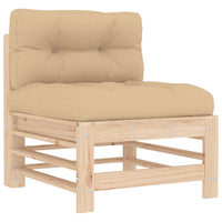 Thumbnail for 10-tlg. Garten-Lounge-Set mit Kissen Massivholz