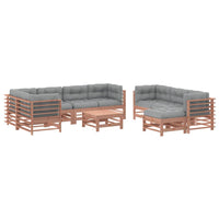 Thumbnail for 10-tlg. Garten-Lounge-Set mit Kissen Massivholz Douglasie