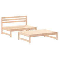 Thumbnail for 2-tlg. Garten-Lounge-Set mit Kissen Massivholz