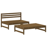 Thumbnail for 2-tlg. Garten-Lounge-Set mit Kissen Honigbraun Massivholz