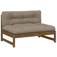 Thumbnail for 2-tlg. Garten-Lounge-Set mit Kissen Honigbraun Massivholz