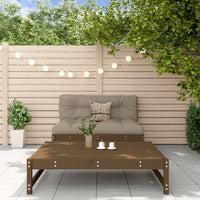 Thumbnail for 2-tlg. Garten-Lounge-Set mit Kissen Honigbraun Massivholz
