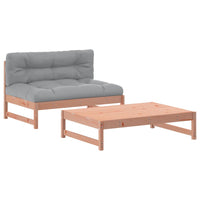 Thumbnail for 2-tlg. Garten-Lounge-Set mit Kissen Massivholz Douglasie
