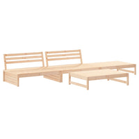 Thumbnail for 4-tlg. Garten-Lounge-Set mit Kissen Massivholz