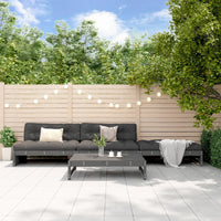 Thumbnail for 4-tlg. Garten-Lounge-Set mit Kissen Grau Massivholz