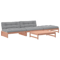 Thumbnail for 4-tlg. Garten-Lounge-Set mit Kissen Massivholz Douglasie