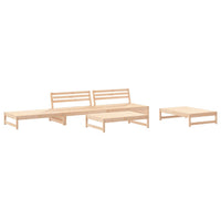 Thumbnail for 5-tlg. Garten-Lounge-Set mit Kissen Massivholz
