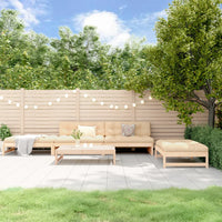 Thumbnail for 5-tlg. Garten-Lounge-Set mit Kissen Massivholz