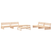 Thumbnail for 6-tlg. Garten-Lounge-Set mit Kissen Massivholz