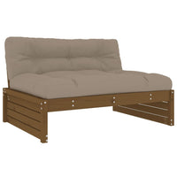 Thumbnail for 6-tlg. Garten-Lounge-Set mit Kissen Honigbraun Massivholz