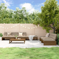 Thumbnail for 6-tlg. Garten-Lounge-Set mit Kissen Honigbraun Massivholz
