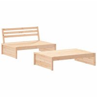 Thumbnail for 2-tlg. Garten-Lounge-Set mit Kissen Massivholz